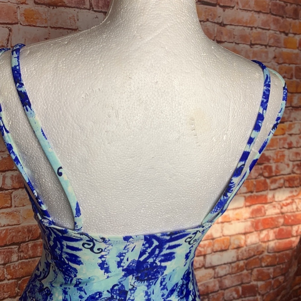 Catalina Blue and White Floral One Piece Bathing Suit - Picture 7 of 11